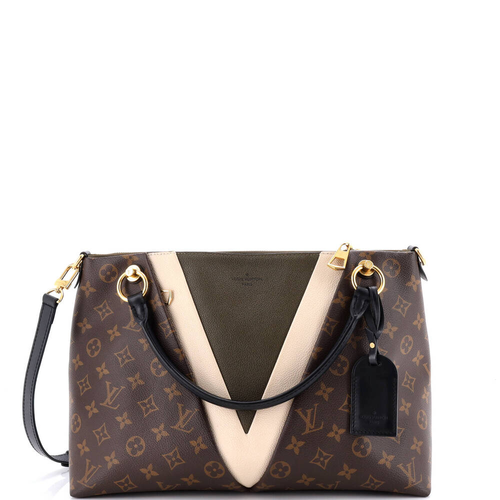 Louis Vuitton V Tote Canvas And Leather #222722L24B